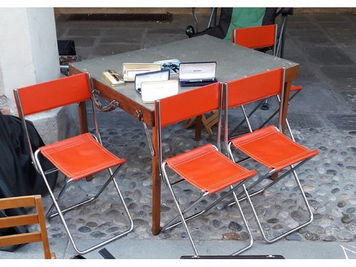 Tavolo Picnic pieghevole d'antan in legno , dotazi